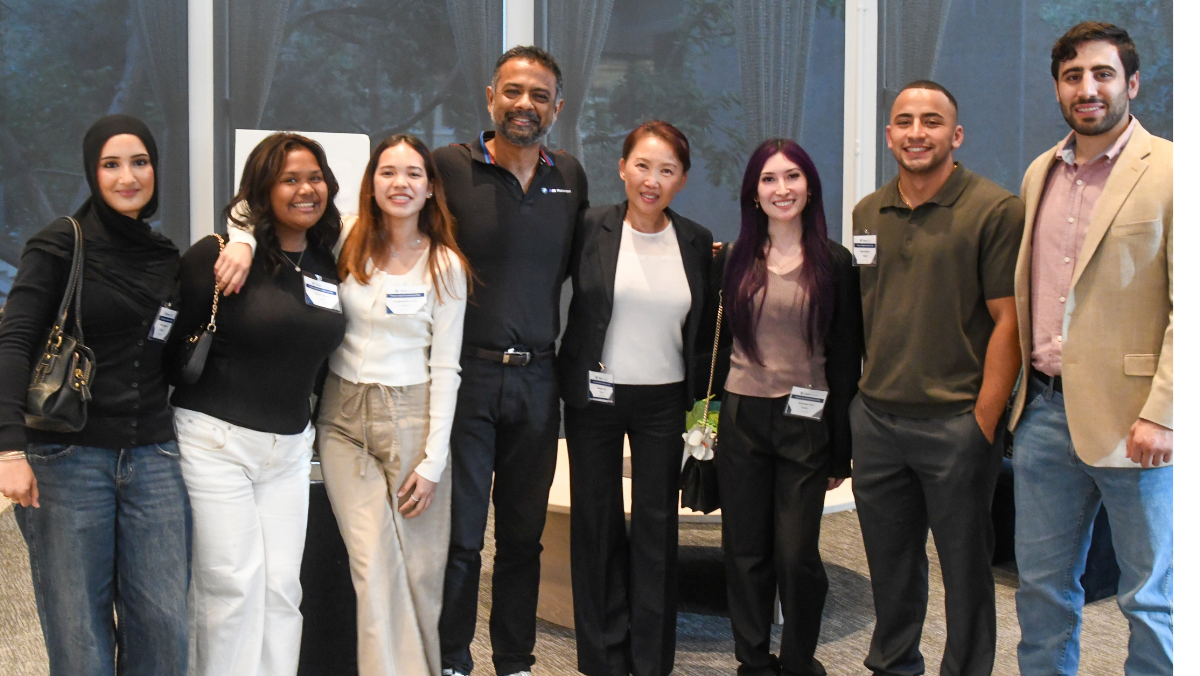 Students in a business class