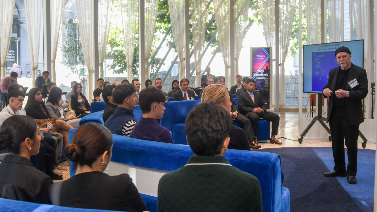 Students in a business class