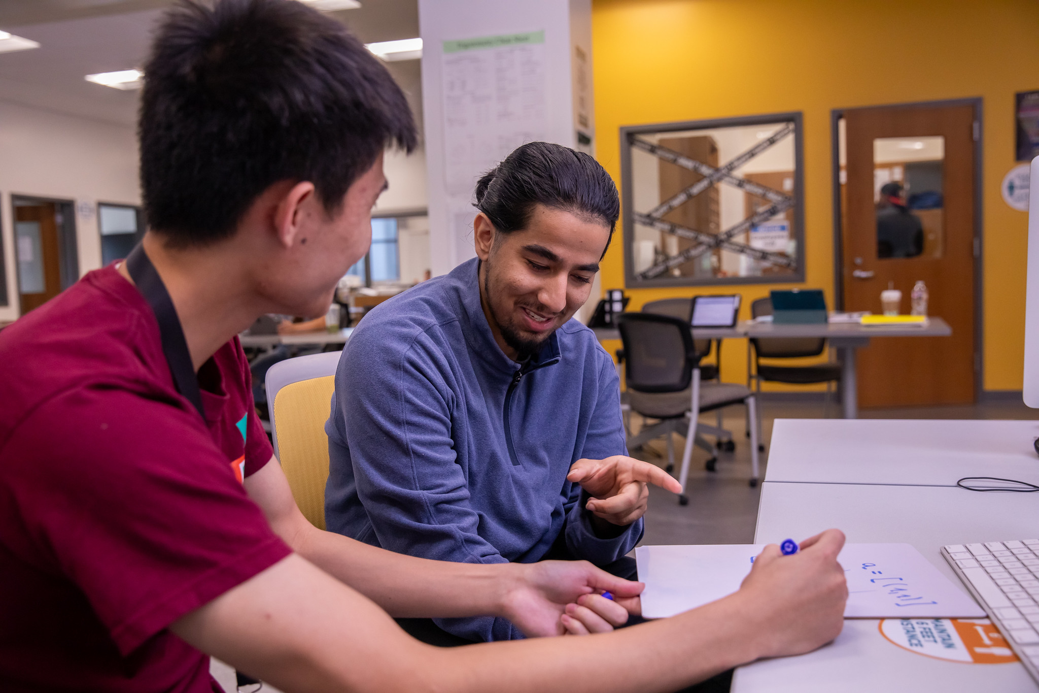 Two students talking