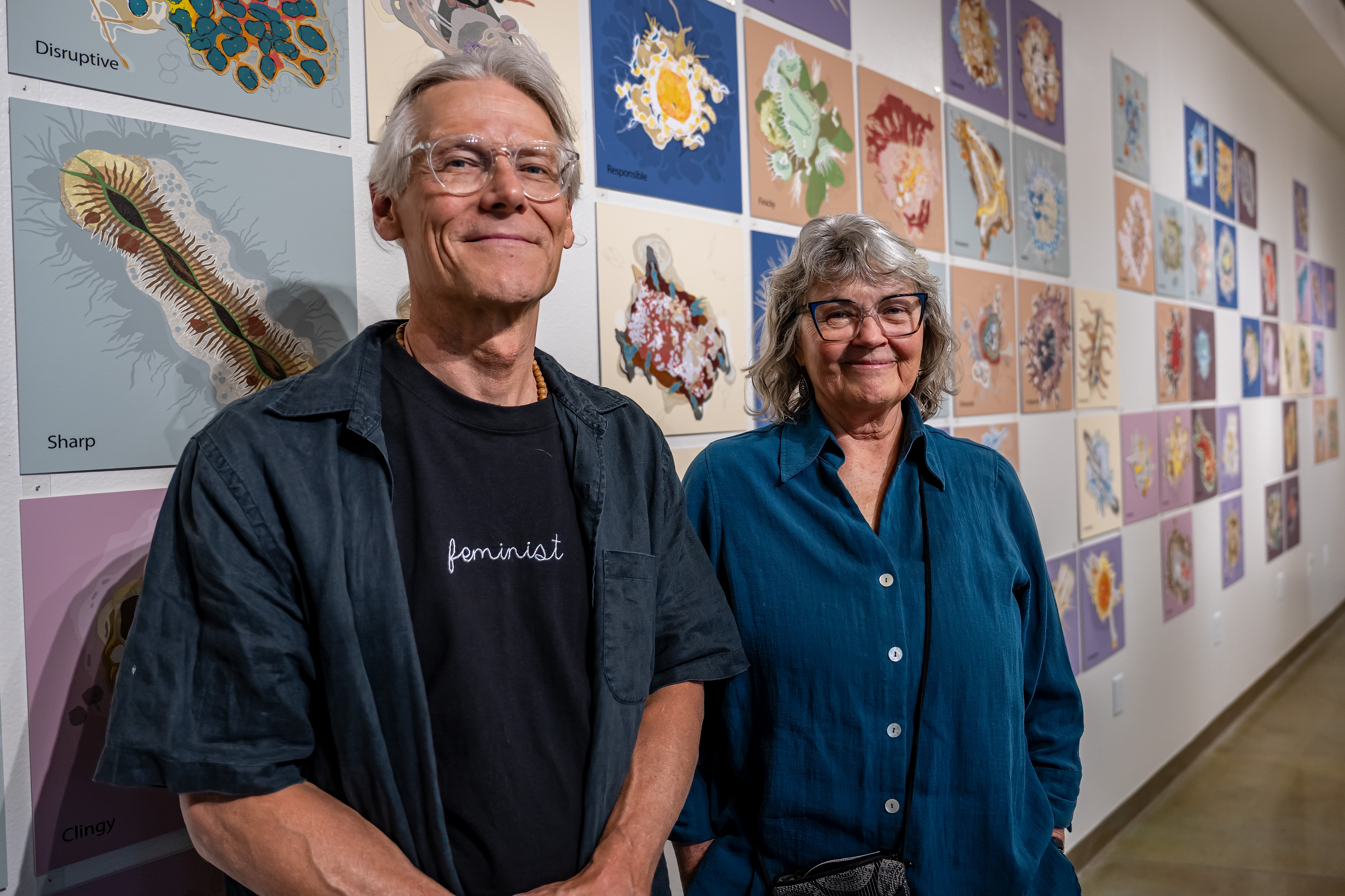 Artists at exhibition