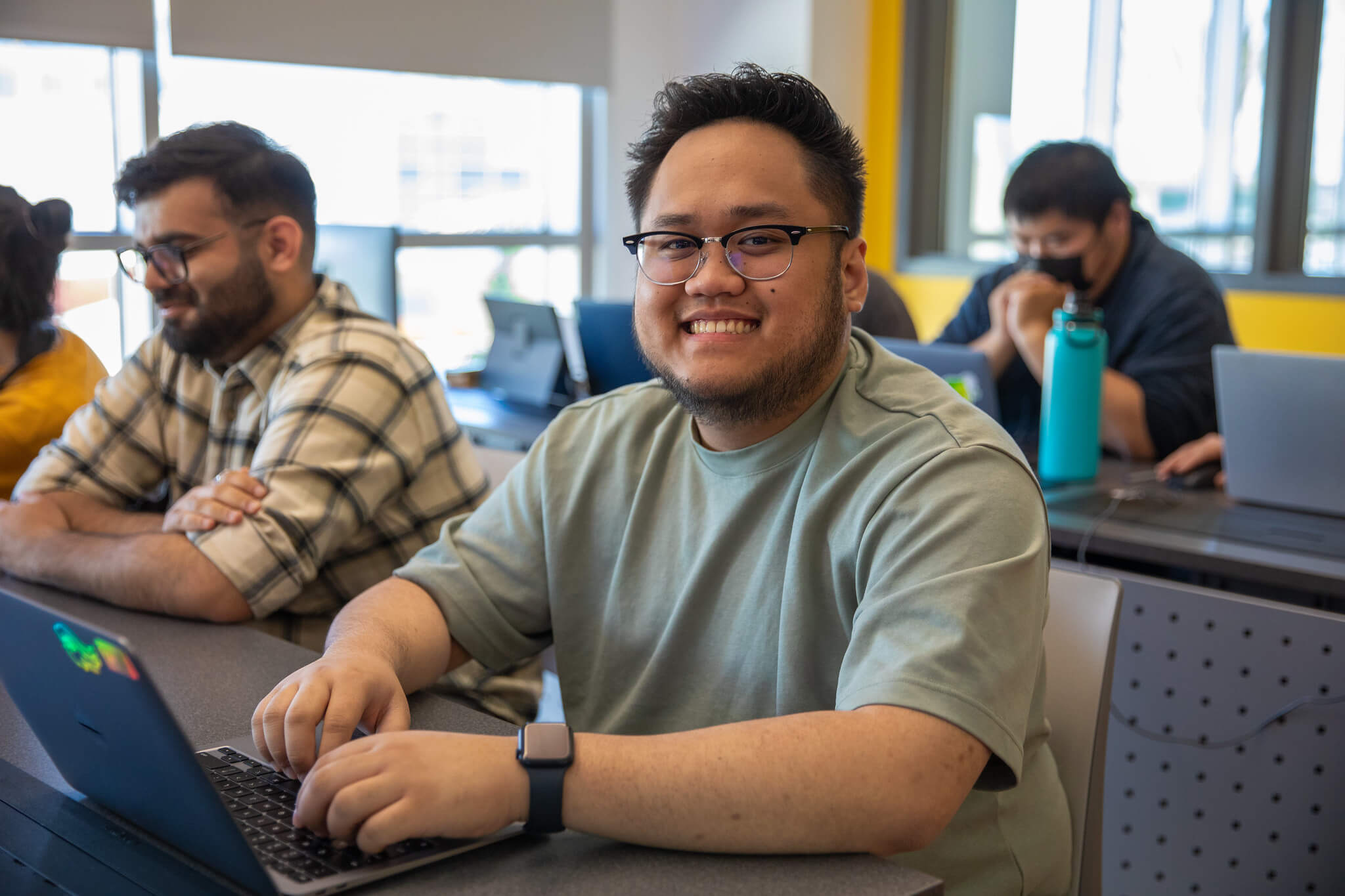 Student on laptop 