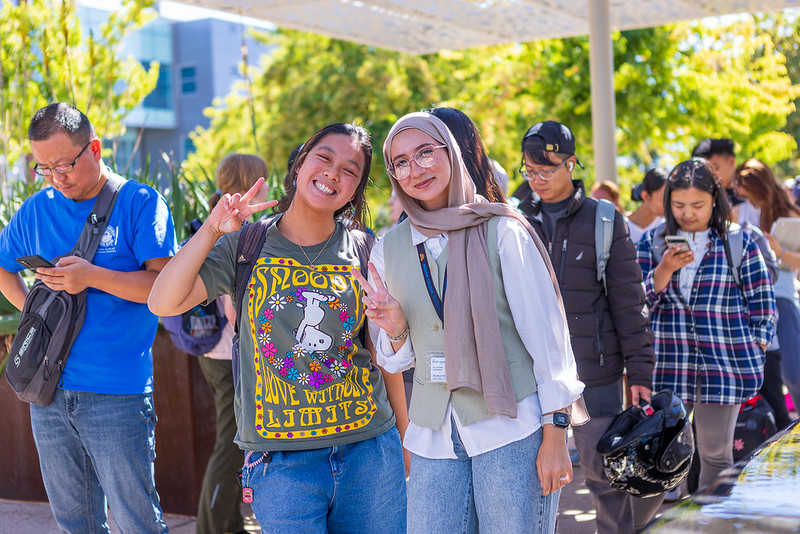 Students posing for picture