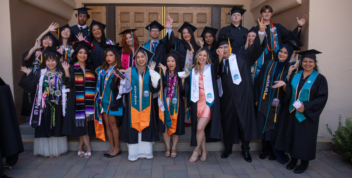 Students at graduation