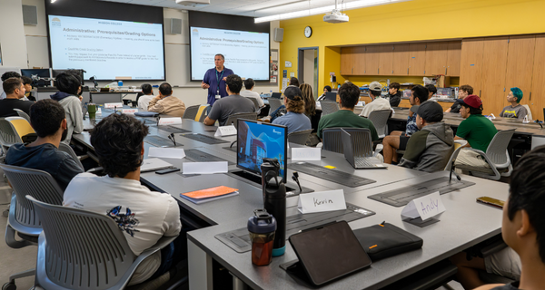 Teacher in classroom