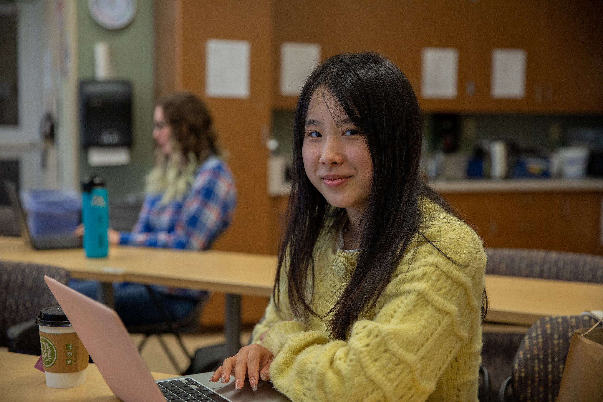 Student with laptop